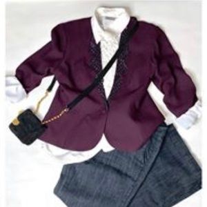 beautiful blazer with rhinestones